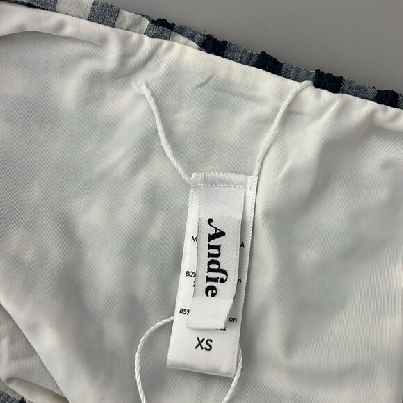 NWT Andie Swim The Amor Top and 90s High Waisted Bottom Set in Twilight Gingham - Picture 12 of 16